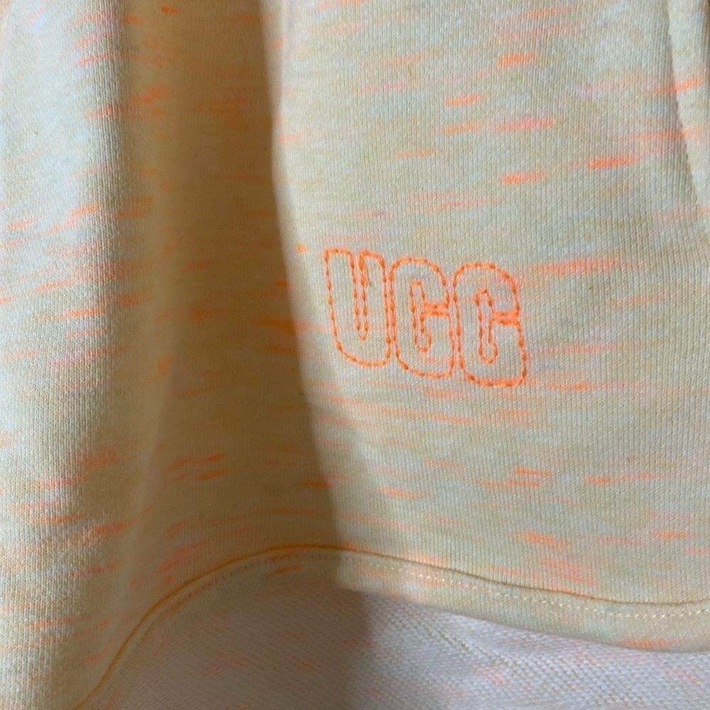 NWT- UGG-ELLIANA MELANGE FRENCH TERRY LOUNGE SHORTS IN NEON ORANGE- SIZE LARGE - Picture 4 of 9